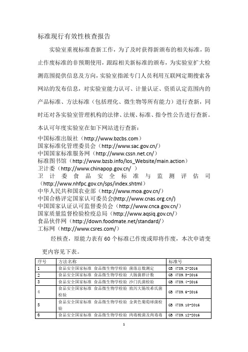 标准查新核查报告