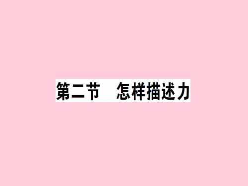 第六章 第二节 怎样描述力—2020秋沪科版八年级物理上册课堂学习课件