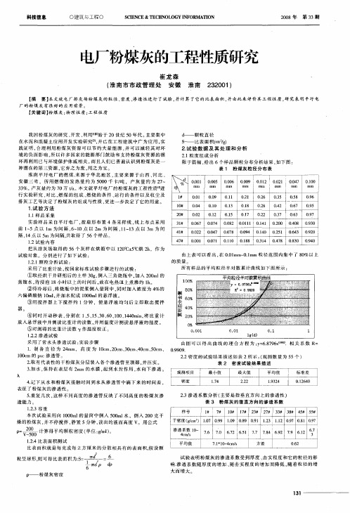 电厂粉煤灰的工程性质研究