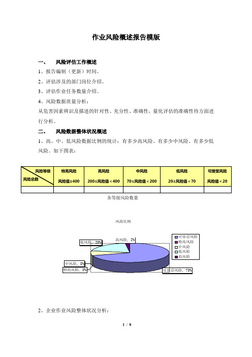 作业风险概述报告模版