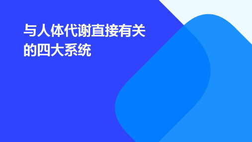 与人体代谢直接有关的四大系统