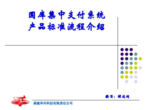 国库集中支付系统产品标准流程介绍