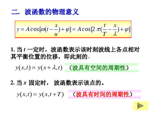 高二物理竞赛波函数的物理意义 课件 (1)