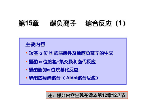 碳负离子缩合反应