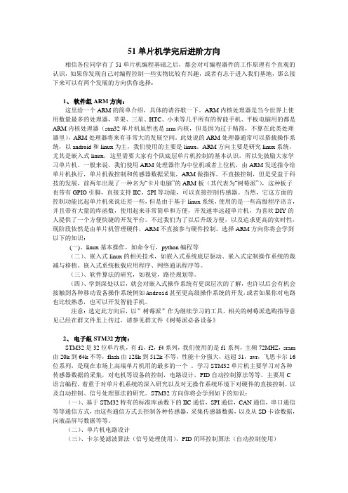 51学完后进阶方向