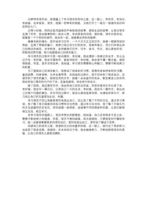 我学习的语言之旅