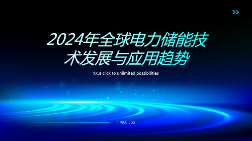 2024年全球电力储能技术发展与应用趋势