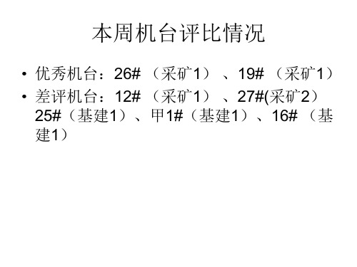 设备周运行情况报告.