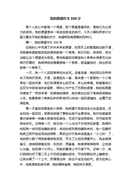 我的愿望作文300字