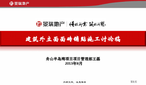 建筑外立面面砖铺贴施工讨论稿20130828