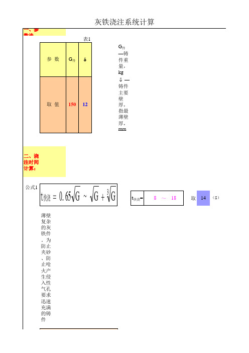 铸件浇注系统 最精准  适用于垂直线 水平线 树脂砂线计算