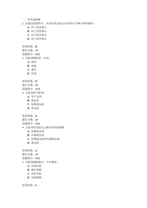 证券从业协会远程培训系统 C15082风险识别100分