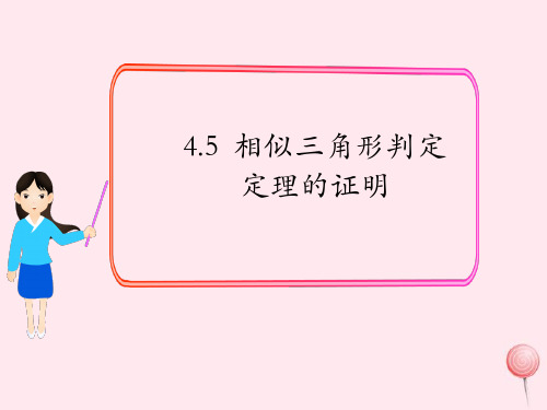 九年级数学上册图形的相似相似三角形判定定理的证明课件新版北师大版