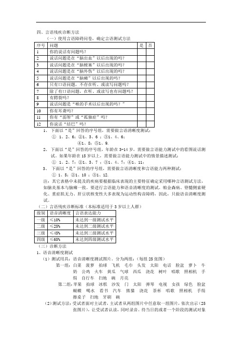 言语清晰度测试