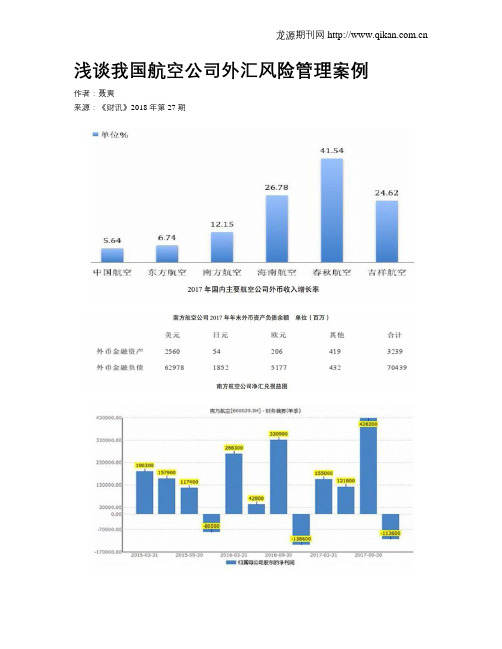 浅谈我国航空公司外汇风险管理案例