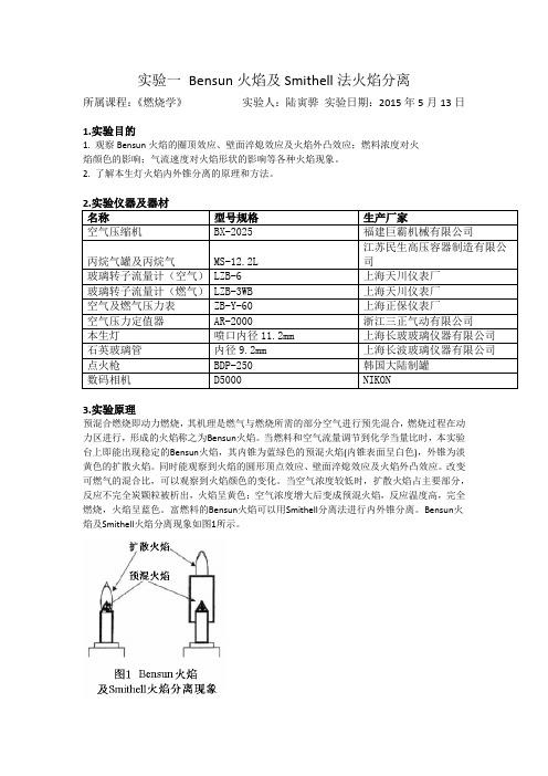 燃烧学实验报告