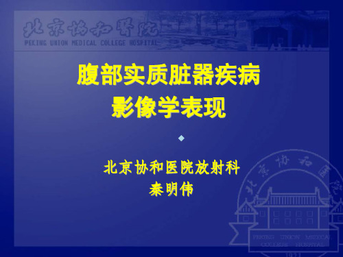 腹部实质脏器疾病影像学表现ppt课件