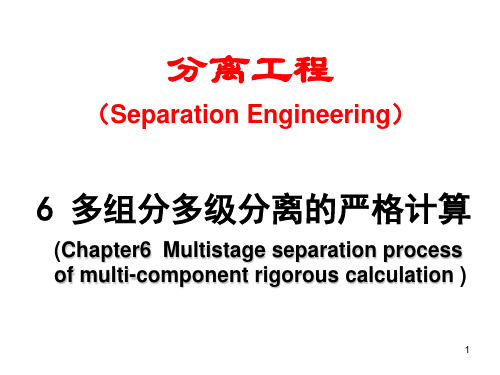 多组分多级分离的严格计算