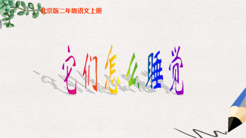 二年级语文上册 它们怎么睡觉 2课件 北京版
