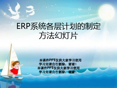 ERP系统各层计划的制定方法幻灯片