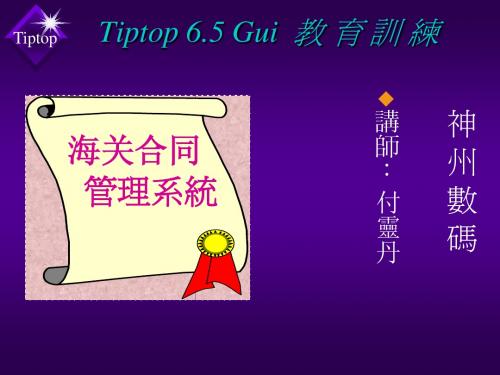 TIPTOP 海关合同管理(PPT)