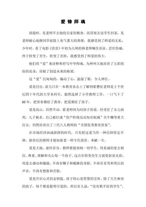 李秀红师德征文