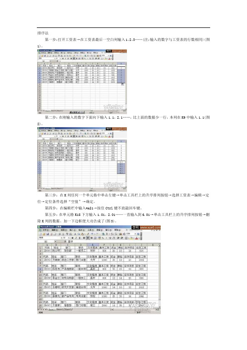 第1张工资表就是工资清单