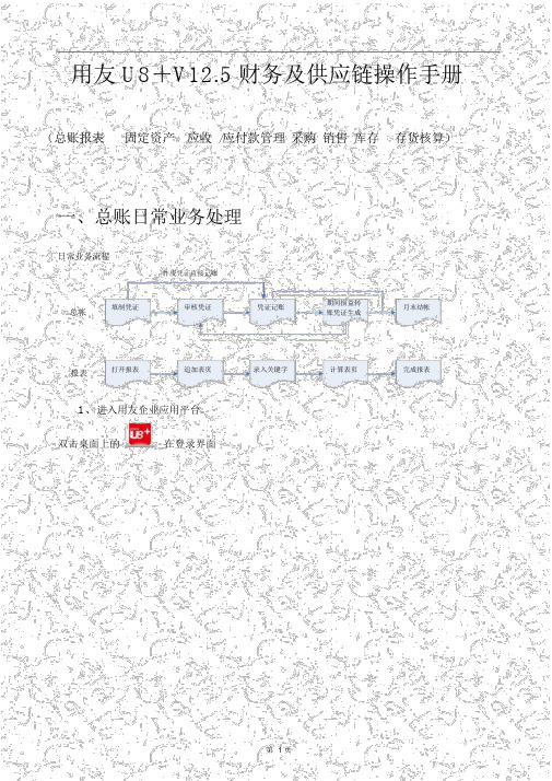 用友U8+V12.5财务及供应链操作手册