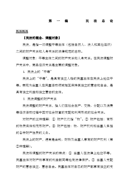 魏振瀛民法学笔记新页完整版