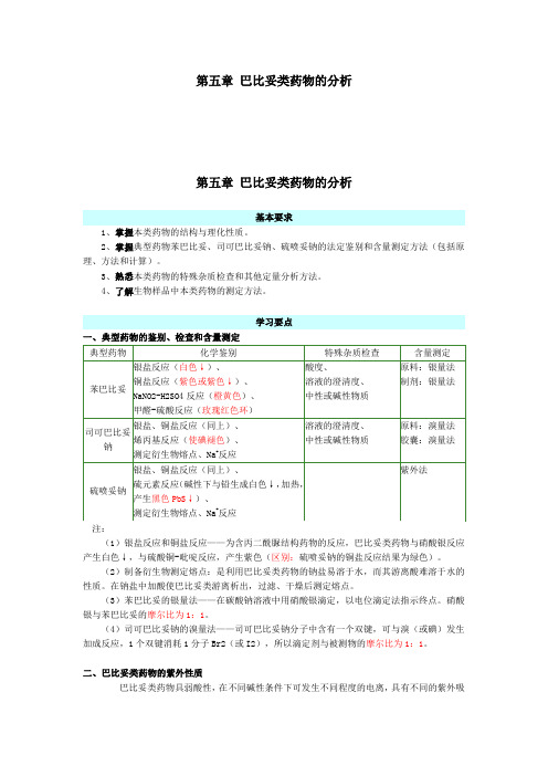 巴比妥类药物的分析