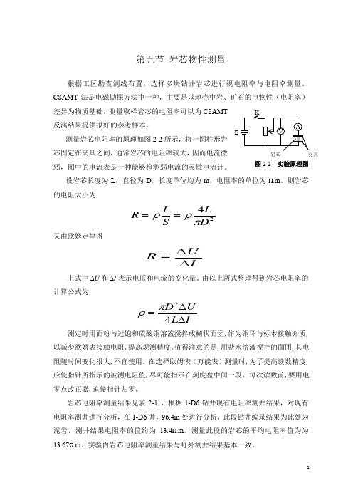 第五节 岩芯物性测量