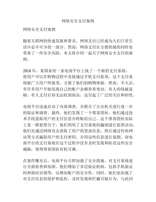 网络安全支付案例