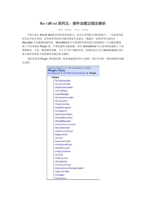 WorldWind系列五： 插件加载过程全解析
