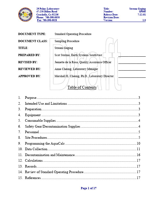 Table of Contents