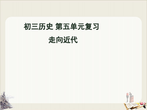 新部编版九年级历史上册 走向近代复习课件(30页PPT)