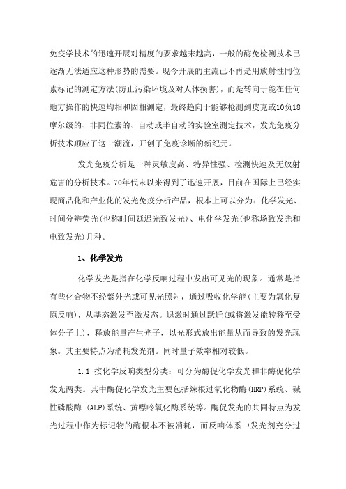 化学发光方法学比较