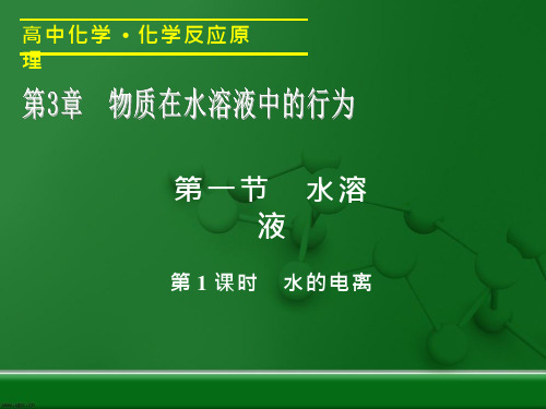 高中化学《水溶液》优质教学课件设计(2)