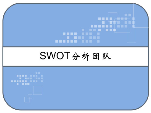 SWOT分析团队 PPT