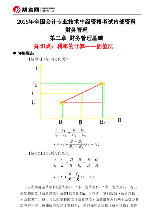 第二章 财务管理基础-利率的计算——插值法 