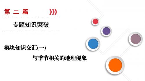 高考地理大二轮复习第2篇模块知识交汇1与季节相关的地