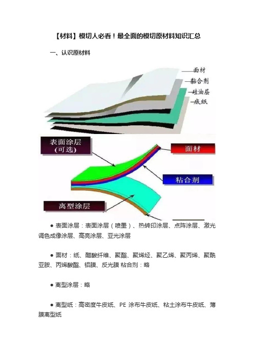 【材料】模切人必看！最全面的模切原材料知识汇总