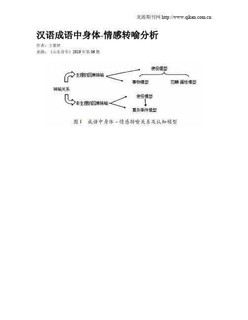 汉语成语中身体-情感转喻分析