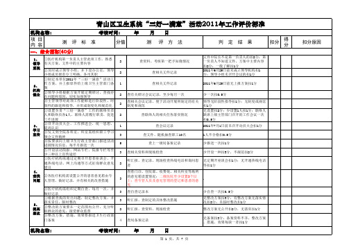 “三好一满意”医疗机构评价标准