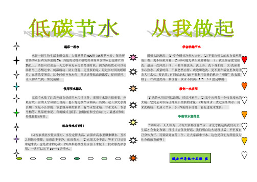 节约用水宣传单1