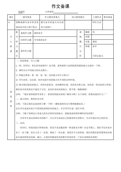 二年级下册语文作文素材-04家乡美-部编版