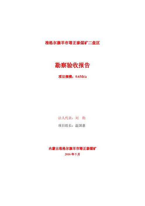 杨家村煤矿41采区勘察验收报告