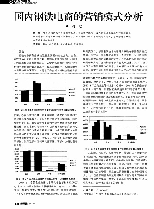 国内钢铁电商的营销模式分析