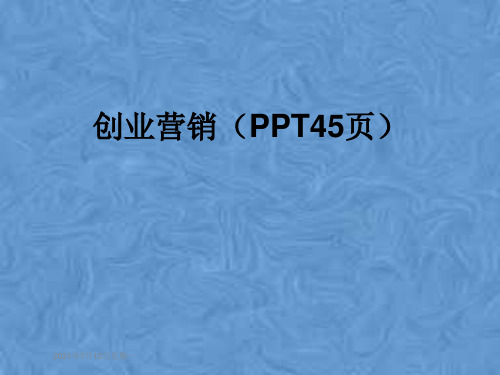 创业营销(PPT45页)