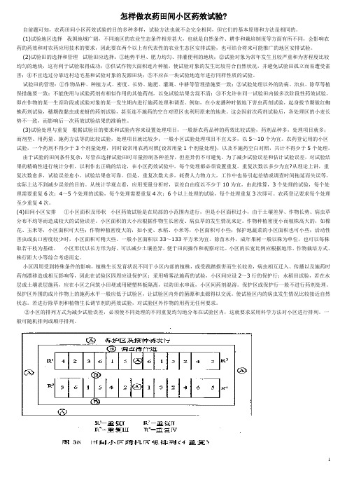 怎样做农药田间小区药效试验