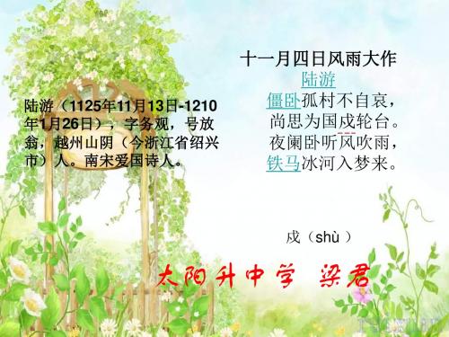 《十一月四日风雨大作》ppt课件